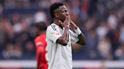 Vinicius Junior of Real Madrid CF celebrates a goal during...