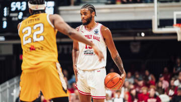 Juwan Morgan pictured during Assembly Ball's win over The Cru in The Basketball Tournament at Hinkle Fieldhouse.