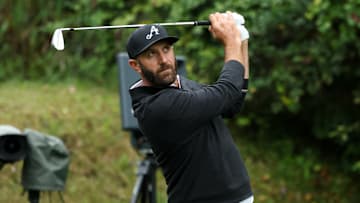 Dustin Johnson tees off during the first round of the 2025 edition of LIV Golf Hong Kong