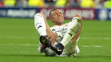 Kylian Mbappe was forced off in the second half of Real Madrid's Champions League defeat to Arsenal