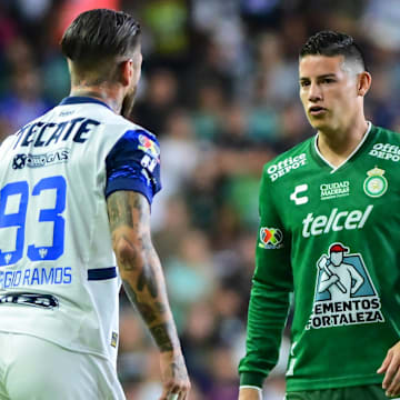 Former Real Madrid stars Sergio Ramos (left) and James Rodríguez will play for the Liga MX All-Stars in 2025.