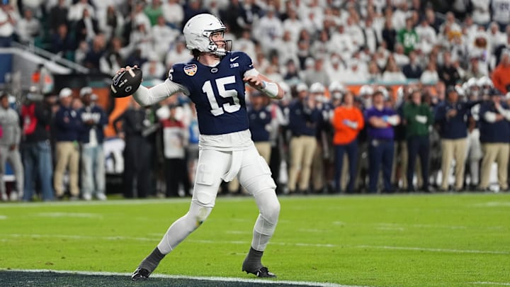Penn State football quarterback Drew Allar in the Capital One Orange Bowl
