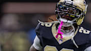 Sep 14, 2025; New Orleans, Louisiana, USA; New Orleans Saints wide receiver Rashid Shaheed (22) during warmups against the San Francisco 49ers at Caesars Superdome. 