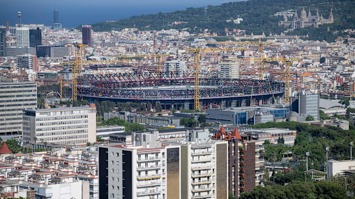 Camp Nou in costruzione Camp Nou in costruzione