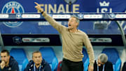 Luis Enrique pendant la finale de Coupe de France contre Reims.