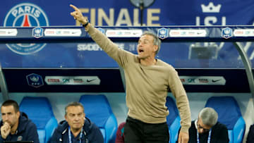 Luis Enrique pendant la finale de Coupe de France contre Reims.