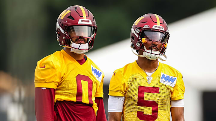 Marcus Mariota and Jayden Daniels