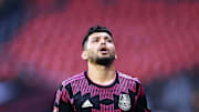 El jugador Jesús Manuel Corona se lamenta en juego ante Costa Rica.