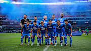Jugadores de Cruz Azul previo a un partido.