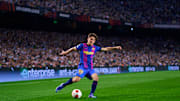 Gavi in azione con la maglia blaugrana