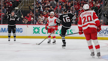 New Jersey Devils forward Connor Brown made the Detroit Red Wings pay for a costly defensive gaffe.