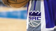 Dec 7, 2016; Dallas, TX, USA; A view of the Sacramento Kings logo and basketball before the game between the Dallas Mavericks and the Kings at the American Airlines Center. Mandatory Credit: Jerome Miron-USA TODAY Sports