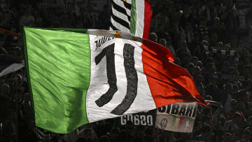 Juventus fans cheer on during the Serie A football match...