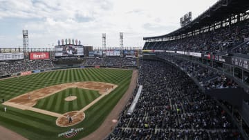 Mar 28, 2024; Chicago, Illinois, USA;  Fans watch during the second inning of the Opening Day game between the Chicago White Sox and Detroit Tigers at Guaranteed Rate Field. Mandatory Credit: Kamil Krzaczynski-USA TODAY Sports