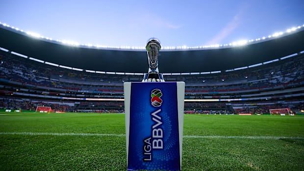The Liga MX trophy.