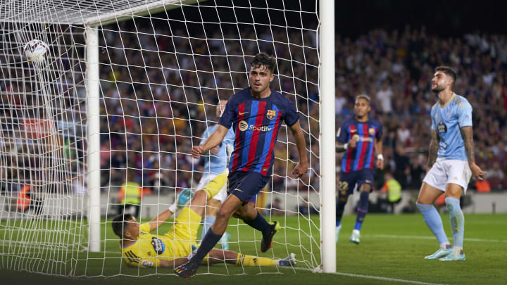 Pedri marcou o único gol da vitória magra do Barcelona sobre o Celta