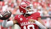 Arkansas quarterback Taylen Green has thrown 11 touchdown passes, tied for the most in the FBS.