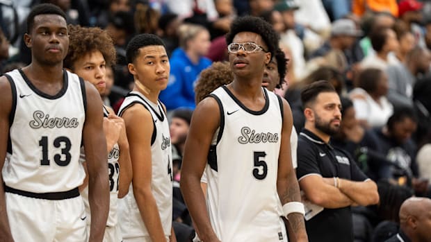 California boys high school basketball: Sierra Canyon’s Bryce James (5), the son of NBA player LeBron James