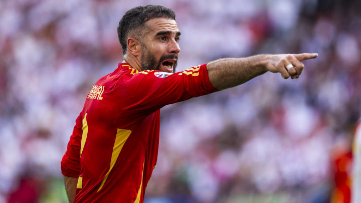 Dani Carvajal avec l'Espagne à l'Euro 2024