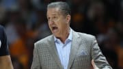 Former Kentucky Wildcats head coach John Calipari during the first half against Tennessee during 2024 SEC play.