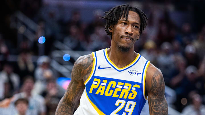 Indiana Pacers guard Quenton Jackson (29) in the second half against the Utah Jazz at Gainbridge Fieldhouse.