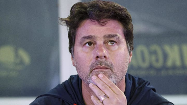 Nov 18, 2025; Tampa, Florida, USA; United States head coach Mauricio Pochettino looks on before an international friendly against Uruguay at Raymond James Stadium. 