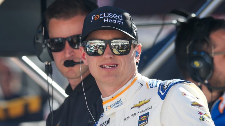 Mar 16, 2024; Bristol, Tennessee, USA; NASCAR Cup Series driver Zane Smith (71) before practice for the Food City 500 at Bristol Motor Speedway. 