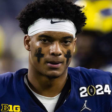 Jan 8, 2024; Houston, TX, USA; Michigan Wolverines defensive back Will Johnson (2) against the Washington Huskies during the 2024 College Football Playoff national championship game at NRG Stadium. Mandatory Credit: Mark J. Rebilas-USA TODAY Sports