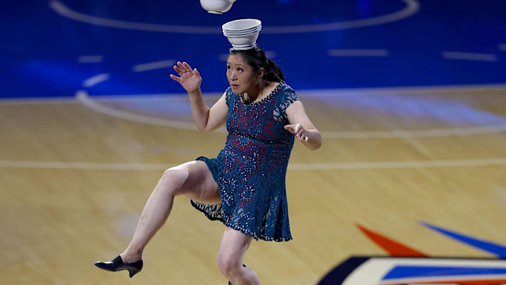  Performer Red Panda performs during the halftime in game five against the Indiana Pacers of the 2025 NBA Finals.