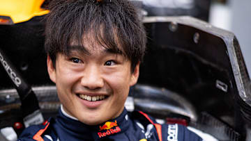 Yuki Tsunoda at Oracle Red Bull Racing Factory