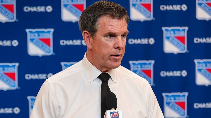 Apr 5, 2026; New York, New York, USA; New York Rangers head coach Mike Sullivan speaks to reporters after an 8-1 win against the Washington Capitals at Madison Square Garden. Mandatory Credit: Danny Wild-Imagn Images Apr 5, 2026; New York, New York, USA; New York Rangers head coach Mike Sullivan speaks to reporters after an 8-1 win against the Washington Capitals at Madison Square Garden. Mandatory Credit: Danny Wild-Imagn Images