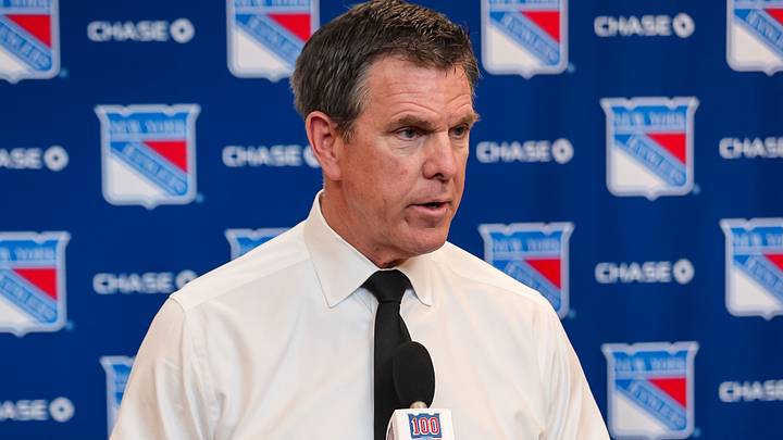 Apr 5, 2026; New York, New York, USA; New York Rangers head coach Mike Sullivan speaks to reporters after an 8-1 win against the Washington Capitals at Madison Square Garden. Mandatory Credit: Danny Wild-Imagn Images Apr 5, 2026; New York, New York, USA; New York Rangers head coach Mike Sullivan speaks to reporters after an 8-1 win against the Washington Capitals at Madison Square Garden. Mandatory Credit: Danny Wild-Imagn Images
