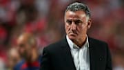 Christophe Galtier, lors de Benfica-PSG (1-1) en Ligue des Champions.