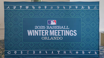 Dec 9, 2025; Orlando, FL, USA; General view of signage during the 2025 MLB Winter Meetings at Signia by Hilton Hotel. 