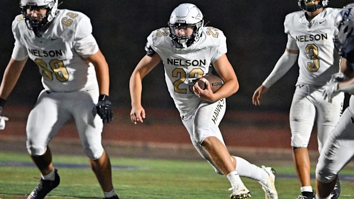 Corbin Crosslin and Nelson moved up to No. 5 this week after defeating Central Catholic. Corbin Crosslin and Nelson moved up to No. 5 this week after defeating Central Catholic.