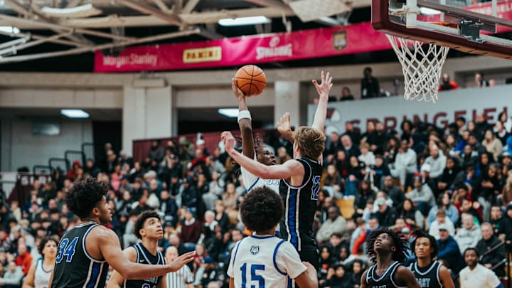 Burke High (MA) takes on East Catholic (CT) in the 2025 Spalding Hoophall Classic in Springfield, Mass. on the campus of Springfield College.