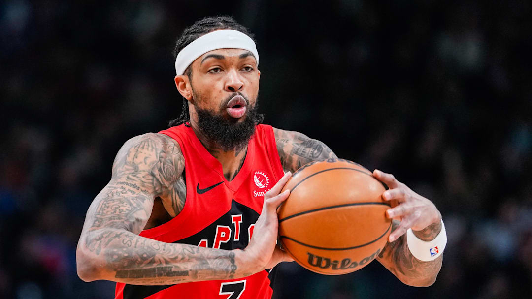 Feb 8, 2026; Toronto, Ontario, CAN; Toronto Raptors forward Brandon Ingram (3) handles the ball against the Indiana Pacers at Scotiabank Arena. Mandatory Credit: Kevin Sousa-Imagn Images Feb 8, 2026; Toronto, Ontario, CAN; Toronto Raptors forward Brandon Ingram (3) handles the ball against the Indiana Pacers at Scotiabank Arena. Mandatory Credit: Kevin Sousa-Imagn Images
