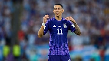 Angel Di Maria a tenté un corner direct face à la Pologne.