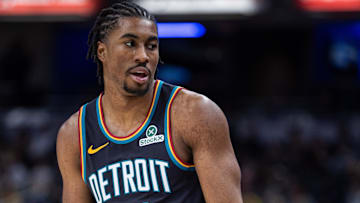Nov 24, 2025; Indianapolis, Indiana, USA;Detroit Pistons guard Jaden Ivey (23) : Trevor Ruszkowski-Imagn Images