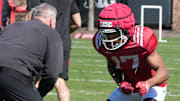 Piscataway, NJ -- April 16, 2024 -- Wide receiver Ben Black during Rutgers football spring practice.