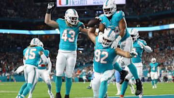 Miami Dolphins Christian Wilkins, Zach Sieler, Andrew Van Ginkel