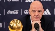Gianni Infantino, actuel président de la FIFA, lors de l'annonce des lieux de la Coupe du Monde 2026.