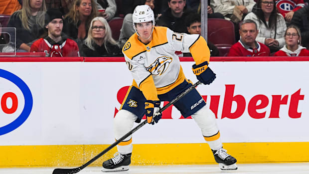 Nashville Predators defenseman Justin Barron