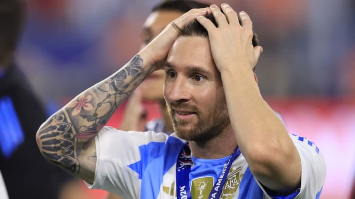 Lionel Messi après avoir remporté la Copa América 2024 avec l'Argentine