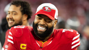 Dec 17, 2023; Glendale, Arizona, USA; San Francisco 49ers offensive lineman Trent Williams (71) against the Arizona Cardinals at State Farm Stadium. Mandatory Credit: Mark J. Rebilas-USA TODAY Sports