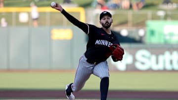 Minnesota Twins starting pitcher Pablo Lopez throws a pitch against the Athletics during the first inning at Sutter Health Park in West Sacramento, Calif., on June 3, 2025.