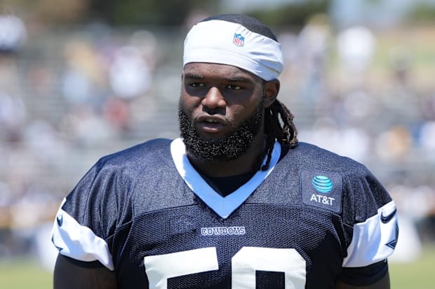 Dallas Cowboys defensive tackle Mazi Smith at training camp at the River Ridge Fields. 
