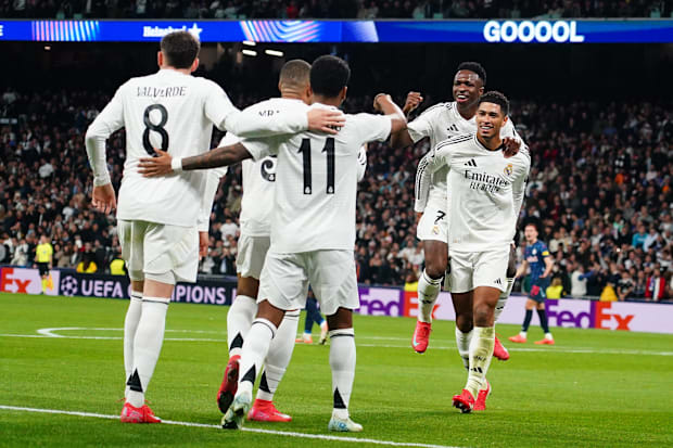 Real Madrid team celebrat