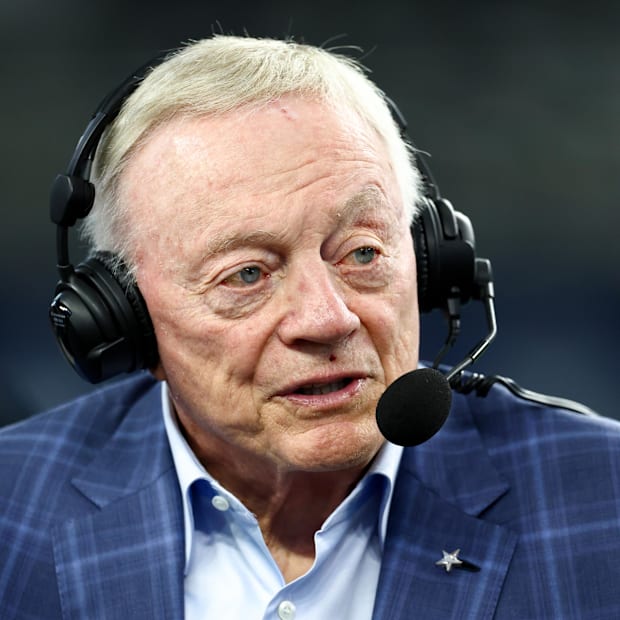 Dallas Cowboys owner Jerry Jones before the game against the Baltimore Ravens at AT&T Stadium.