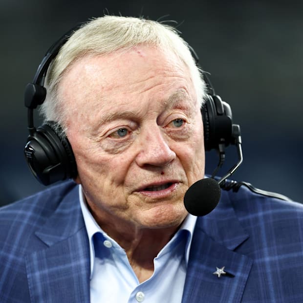 Dallas Cowboys owner Jerry Jones before the game against the Baltimore Ravens at AT&T Stadium.